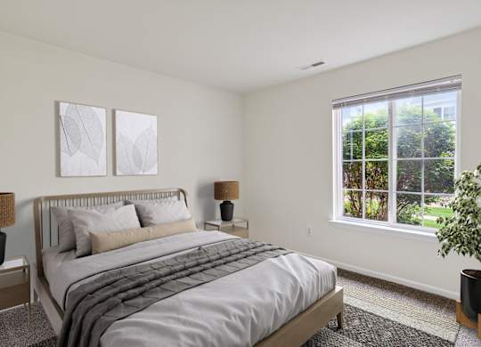 Spacious Bedroom with Carpet