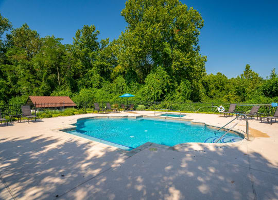Spacious Pool Sundeck Surrounded By Lush Trees & Landscaping