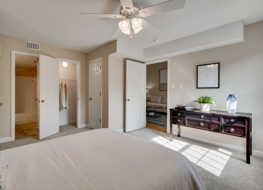 Bedroom With Attached Walk-In Closet & Bathroom