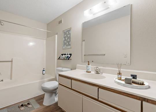 Bathroom with Wood cabinetry