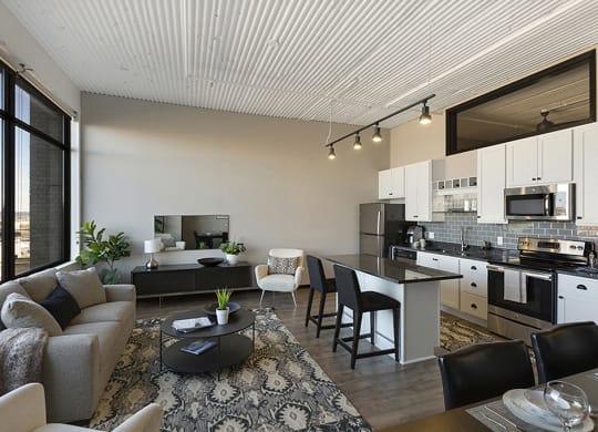 Open Concept Kitchen and Living Room