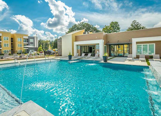 Outdoor Pool with Furniture