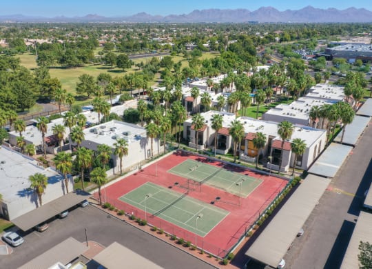 Aerial view at Townhomes on the Park Apartments in Phoenix AZ Nov 2020 (4)