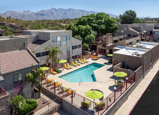 Aerial View Nine90 Apartments in Tucson Arizona