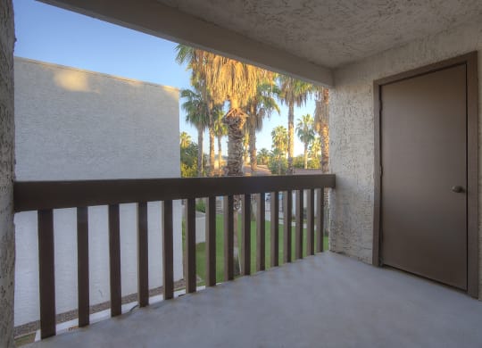 Balcony at Townhomes on the Park Apartments in Phoenix AZ Nov 2020