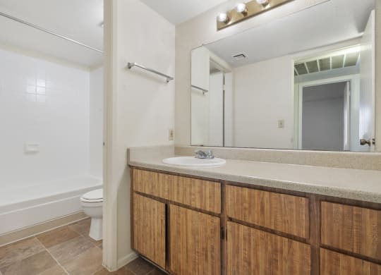 Bathroom at Townhomes on the Park Apartments in Phoenix AZ Nov 2020