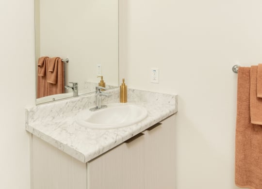 Bathroom Vanity at Streamliner 16th Apartments in Phoenix