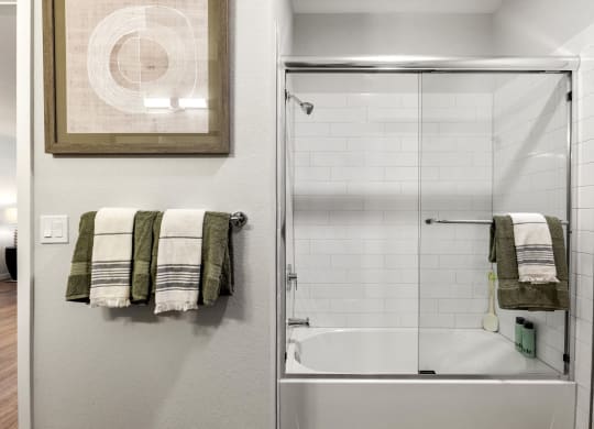 Bathroom with Bathtub at Tucson Landing, Tucson, AZ  