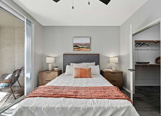 Bedroom at Bear Canyon Apartments in Tucson Arizona