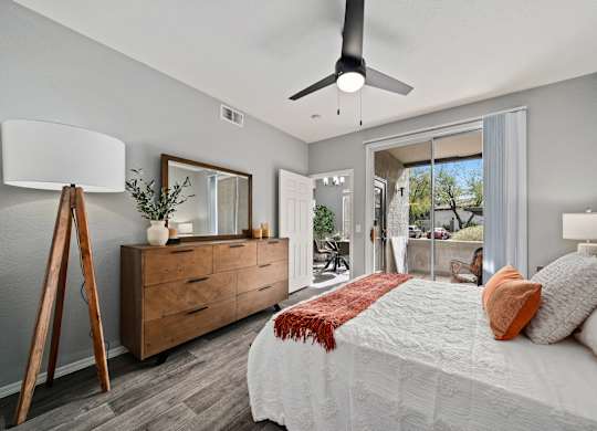 Bedroom at Bear Canyon Apartments in Tucson Arizona