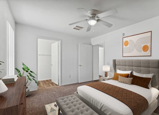 Bedroom at Bella Vita Apartment in Bullhead City Arizona