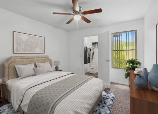Bedroom at Bella Vita Apartment in Bullhead City Arizona