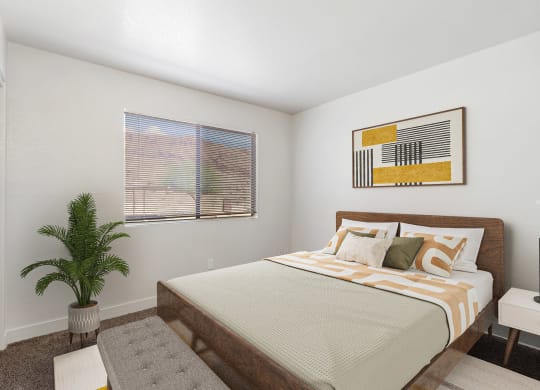 Bedroom at Kingman Station Apartments in Kingman Arizona