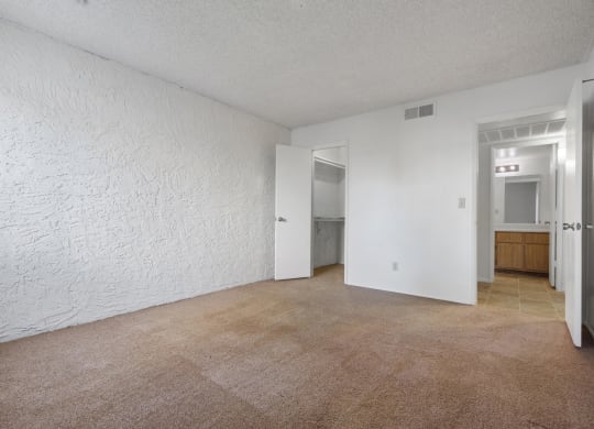 Bedroom at Townhomes on the Park Apartments in Phoenix AZ Nov 2020