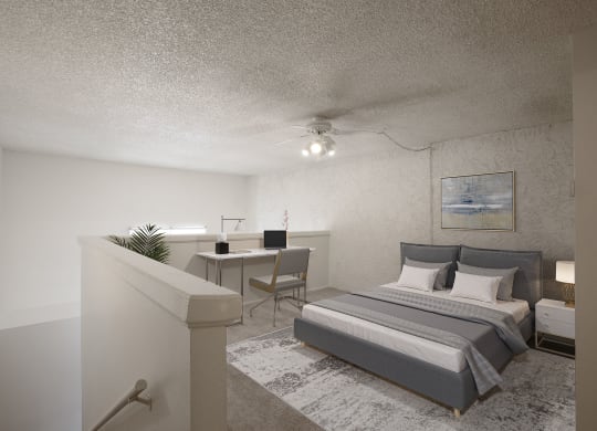 Bedroom for One Bedroom One half bath at Townhomes on the Park in Phoenix Arizona