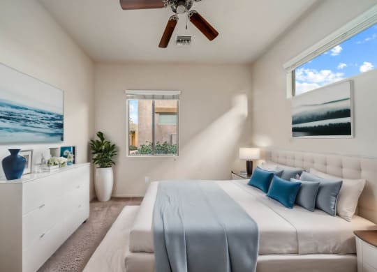 Bedroom with 2 Window Views at Avilla Preserve Apartment Homes in Tucson Arizona