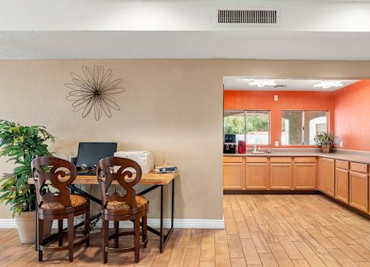Business Center and Comunity Kitchen at Villa Toscana Apartments in Phoenix Arizona
