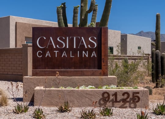 Casitas Catalina Monument Sign in Tucson