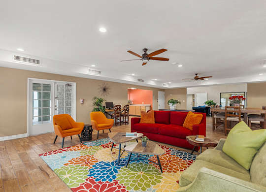 Clubhouse and business center at Villa Toscana Apartments in Phoenix Arizona