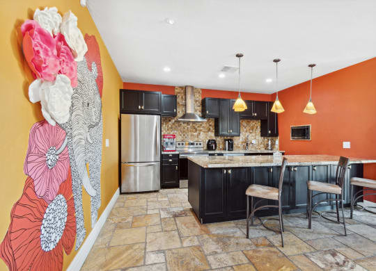 Clubhouse Kitchen at Stone Ridge Apartments in Bullhead City