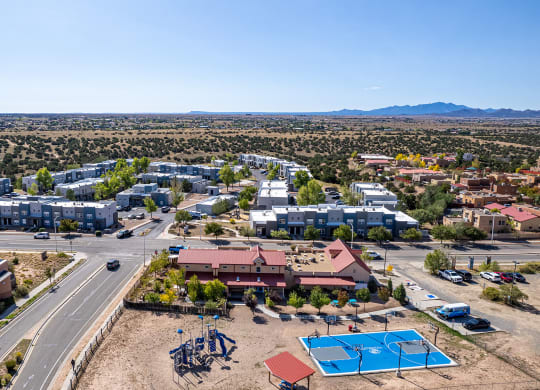 Community Neighborhood at The Bluffs at Tierra Contenta Apartments in Santa Fe New Mexico