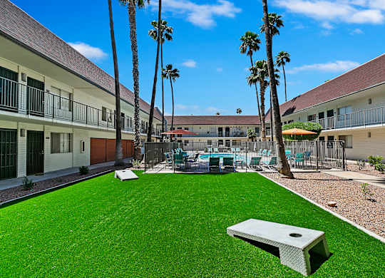 Corn Hole Area at Avani North Tucson Apartments in Tucson