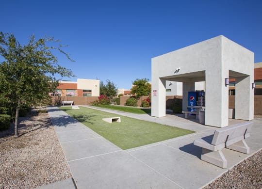 Corn Hole Area at Casitas at San Marcos in Chandler AZ Nov 2020
