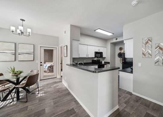 Dining Area and Breakfast Bar at Bear Canyon Apartments in Tucson Arizona