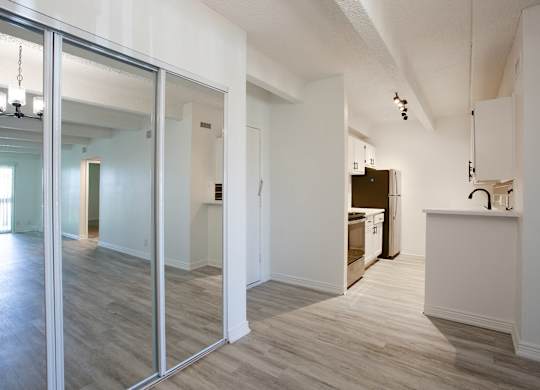 Dining Area and Kitchen at Los Altos Towers Apartments in Albuquerque NM