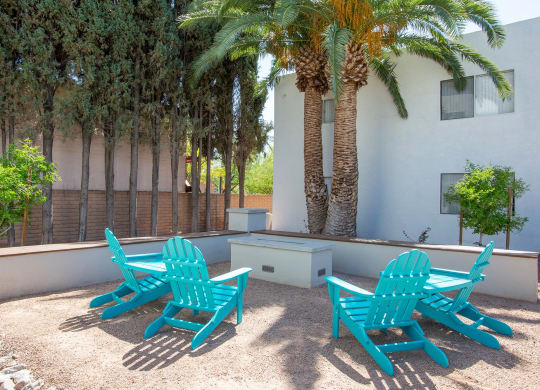 Fire Pit Area at The Link at 4th Ave Apartments in Tucson Arizona