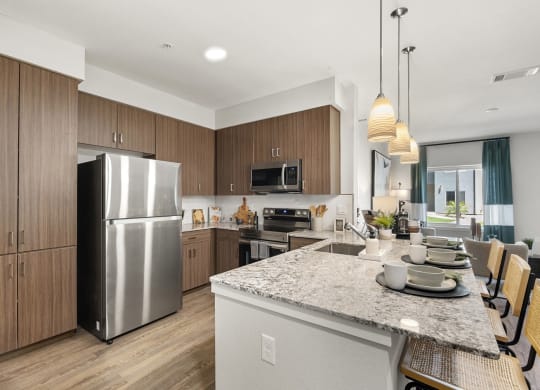 Gourmet Kitchen with Custom Cabinetry at Tucson Landing, Tucson, AZ 85714  