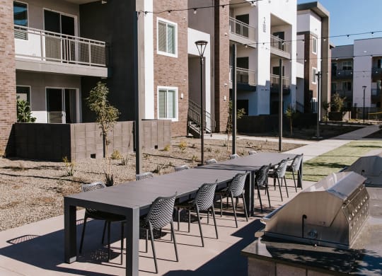 Grill picnic area at The Aster at Mountain Vista in Mesa Arizona
