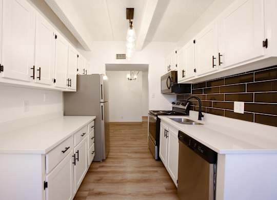 Kitchen and dining Room at Los Altos Towers Apartments in Albuquerque NM