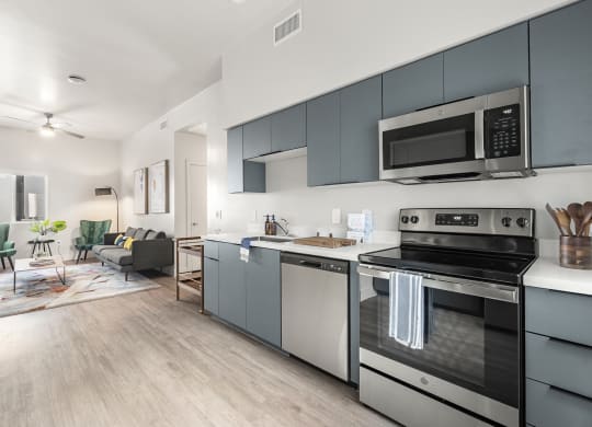 Kitchen and living room  at SECOND AVE COMMONS | BRAND-NEW, Arizona, 85210