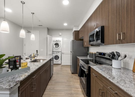 Kitchen and Washer and Dryer at Tucson Landing, Tucson Arizona  