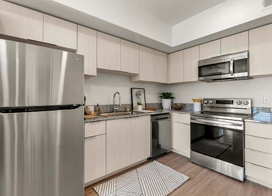 Kitchen Appliances in Two Bedroom and Two Bath at Lucero Apartment Homes in Phoenix Arizona