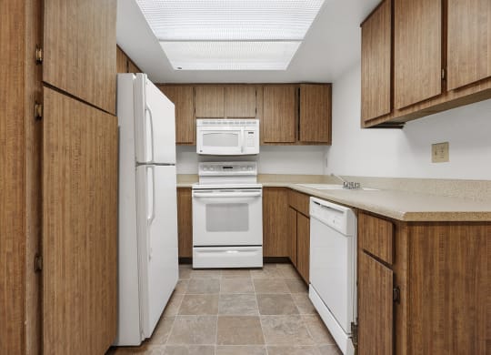 Kitchen at Townhomes on the Park Apartments in Phoenix AZ Nov 2020