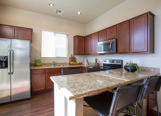 Kitchen Breakfast Bar at Casitas at San Marcos in Chandler AZ Nov 2020
