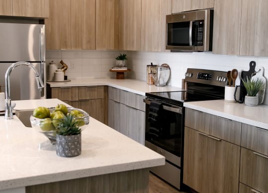 Kitchen Island at The Aster at Mountain Vista Apartments in Mesa Arizona
