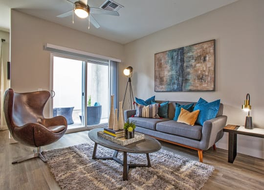 Living room at Senderos at South Mountain in Phoenix AZ September 2020