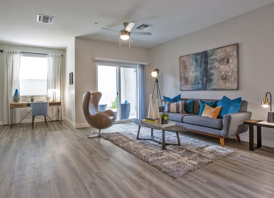 Living room at Senderos at South Mountain in Phoenix AZ September 2020