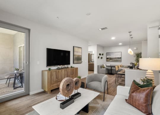 Living Room with Patio View at Tucson Landing, Tucson, 85714  