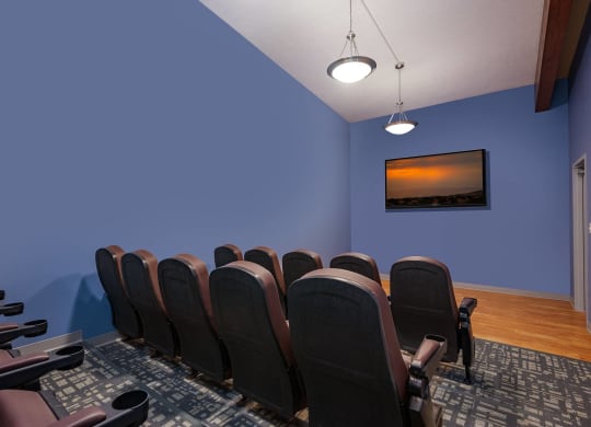 Movie Theatre Room at Blue Agave Villas Apartments
