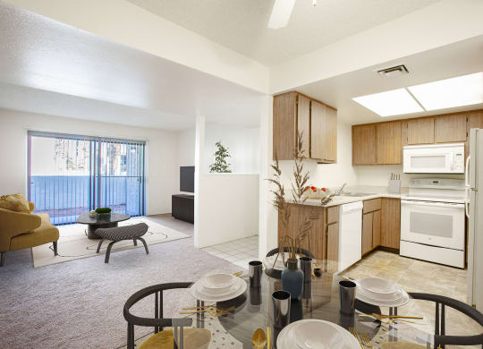 One Bedroom Common Areas at Townhomes on the Park in Phoenix Arizona 2023