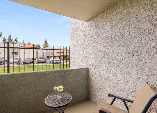 One Bedroom patio at Villa Toscana Apartments in Phoenix Arizona