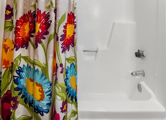 One Bedroom shower at Villa Toscana Apartments in Phoenix Arizona