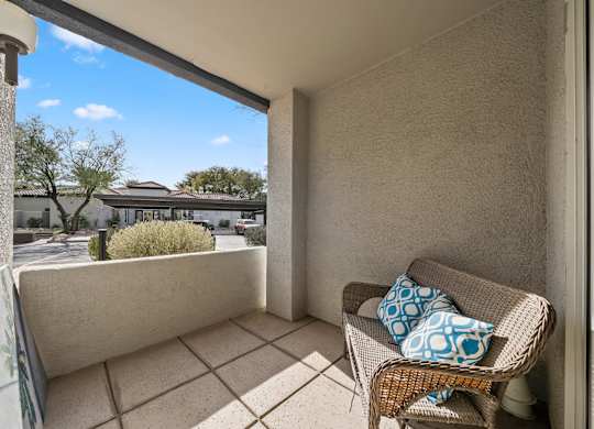 Patio at Bear Canyon Apartments in Tucson Arizona