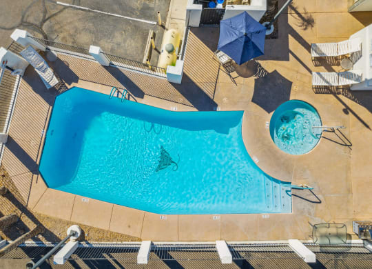 Pool Aerial Stone Ridge Apartments in Bullhead City