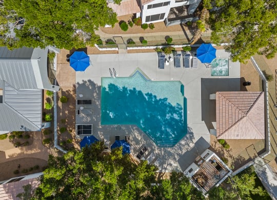 Pool Aerial View at Haven at Arrowhead Apartment Homes in Glendale Arizona