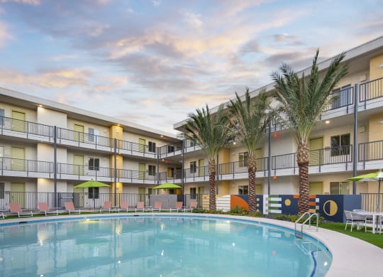 Pool and Community View at Cabana Bridges Apartments in Tucson Arizona
